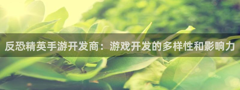 安信13娱乐官网入口：反恐精英手游开发商：游戏开发的多样性和