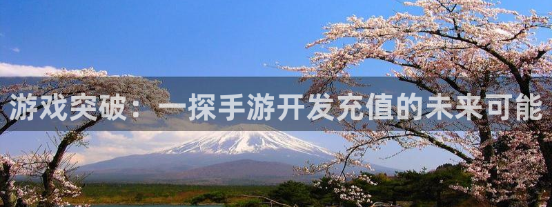 安信娱乐1：游戏突破：一探手游开发充值的未来可能